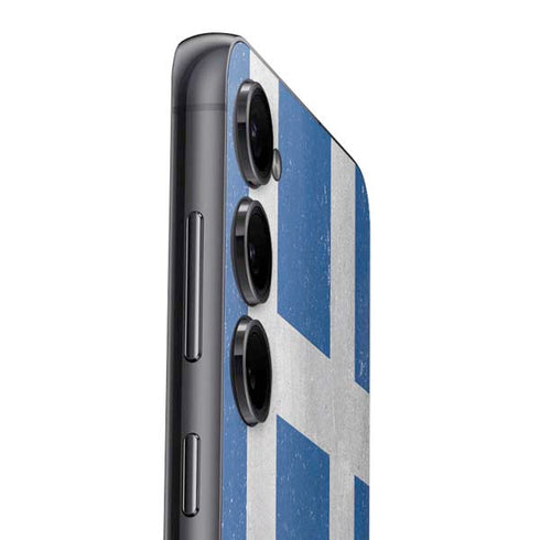 Greece Flag Distressed Galaxy S24 Plus Skin